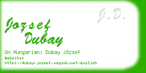 jozsef dubay business card